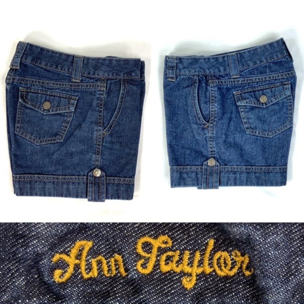 ANN TAYLOR Modern Fit Lindsay Waist denim shorts 2